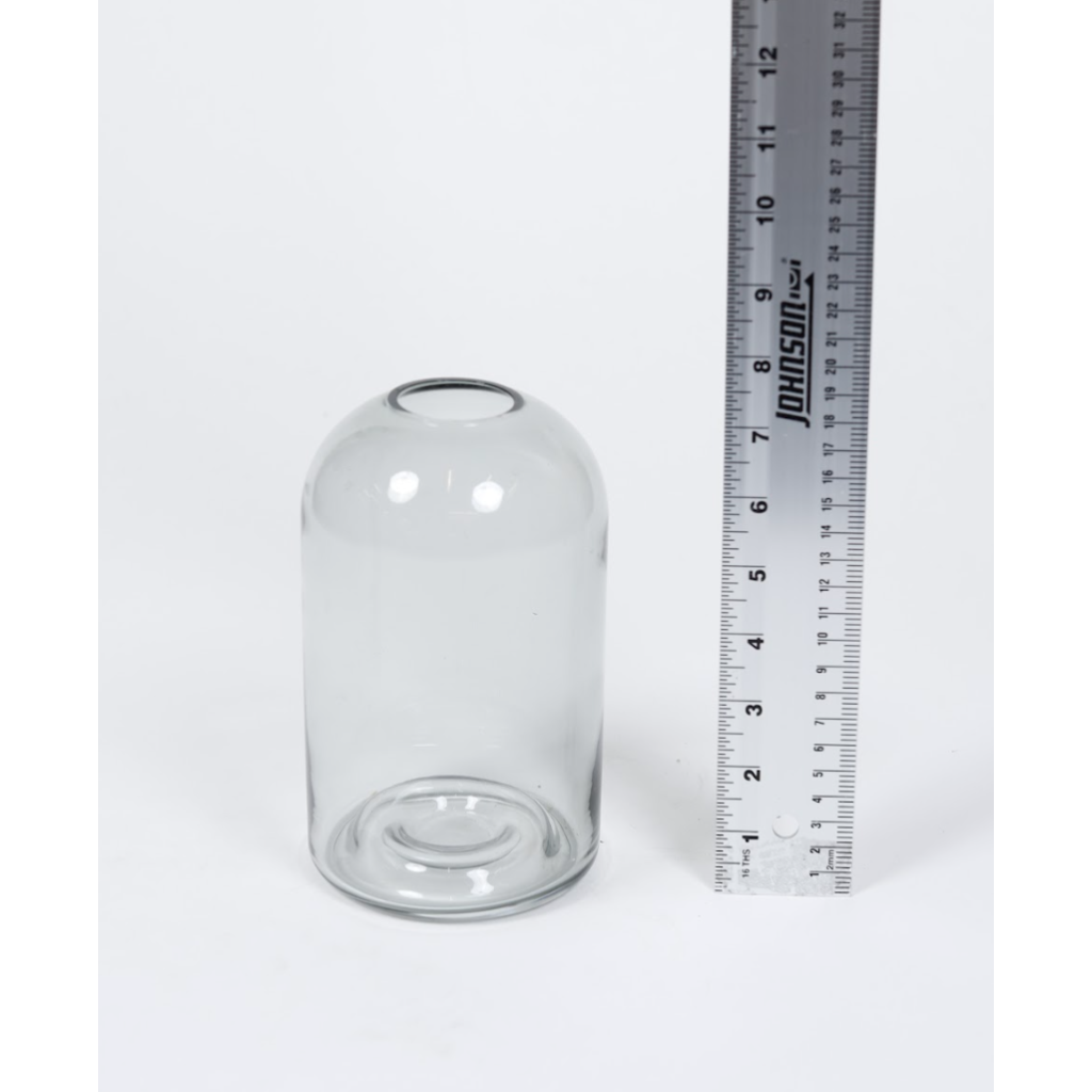 Grey Glass Bullet Vase